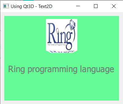 Qt3D Example - Text 2D