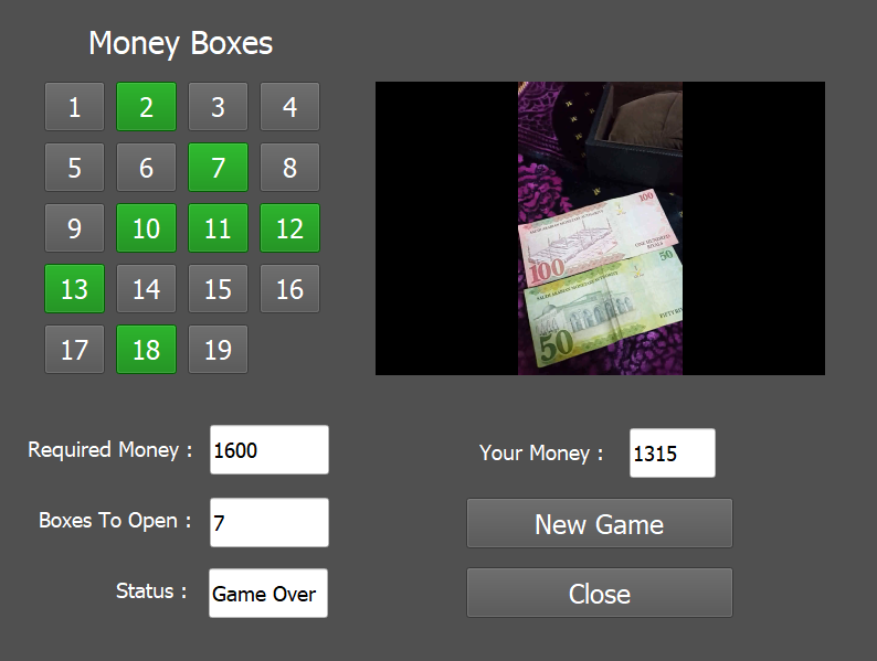 Money Boxes Game