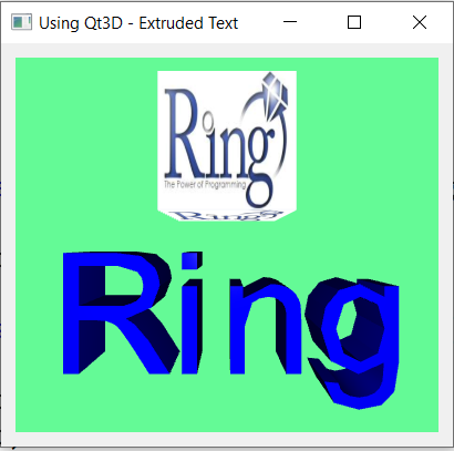 Qt3D Example - Extruded Text