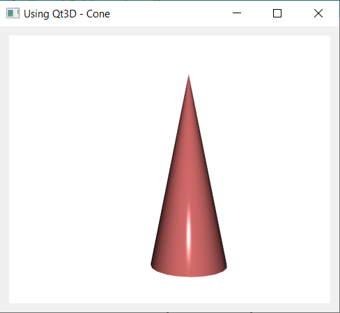 Qt3D Example - Drawing Cone