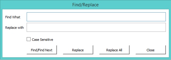 Ring Notepad - Search and replace