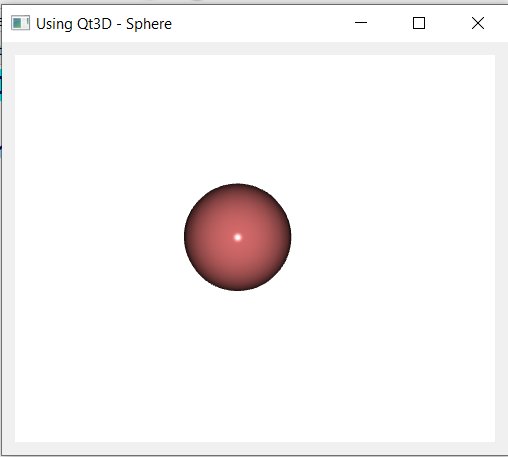 Qt3D Example - Drawing Sphere