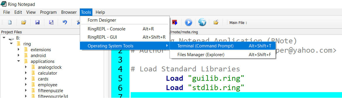 Ring Notepad - Tools - Terminal - shot 1