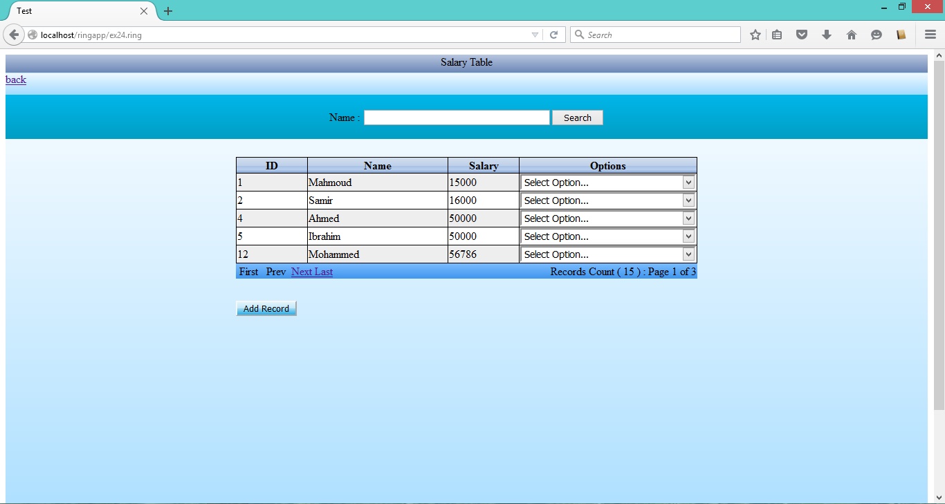 Salary Table