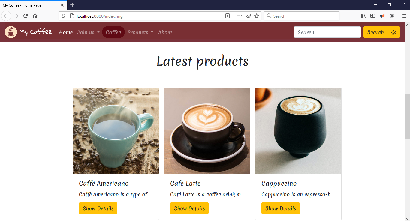 MyCoffee Application