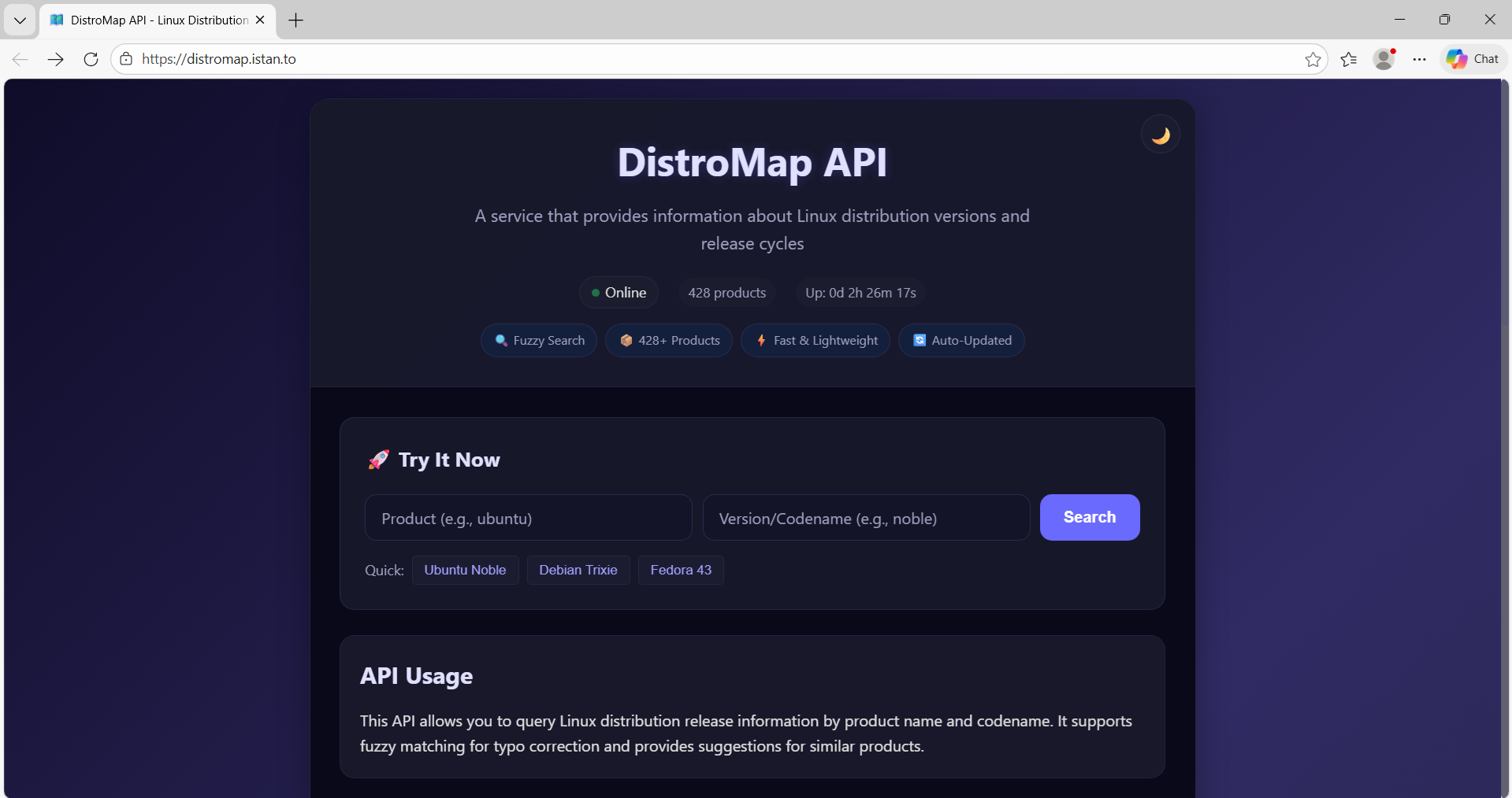 DistroMapAPI
